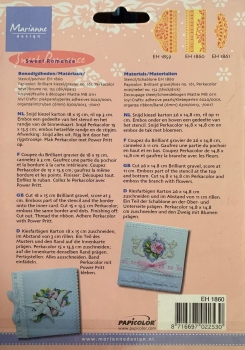 Embossing-Schablone Blumenrand